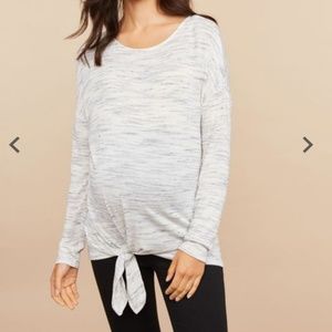 Maternity tie front top